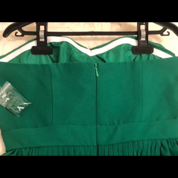 Green short chiffon convertible formal dress - Picture 3 of 6